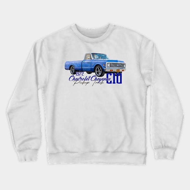 1972 Chevrolet Cheyenne C10 Pickup Truck Crewneck Sweatshirt by Gestalt Imagery